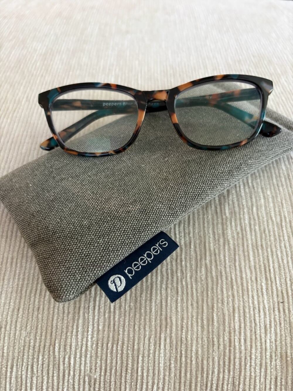Peepers Blue Light blocking women’s Glasses Tortoise Orange Teal